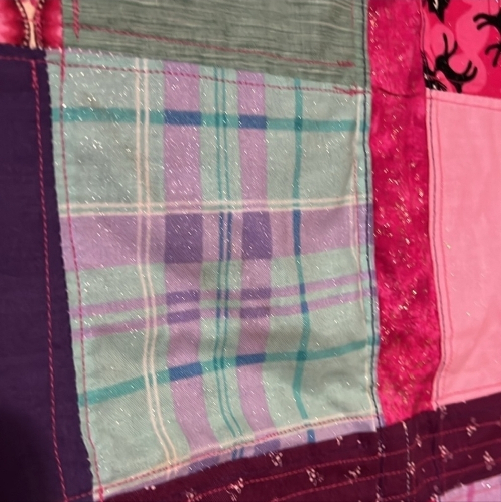 Patchwork Quilt Baby Quilt Collectible Quilt 40 x 40 - Picture 3 of 5